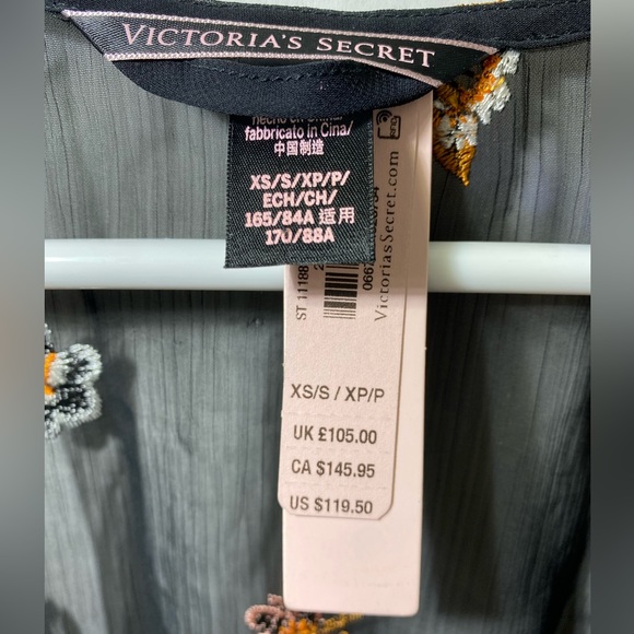 Victoria’s Secret Sheer beach pool Wrap Dress Cover Up Black XS/S - Picture 7 of 9